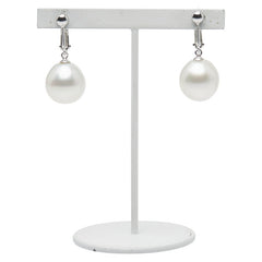 K14WG ホワイトゴールド パール12～12.3mm イヤリング レディース 【中古】