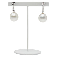 K14WG ホワイトゴールド パール12～12.3mm イヤリング レディース 【中古】