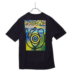 ロエベ EYE NATURE PRINTED T-SHIRT Tシャツ サイズL ネイビー マルチカラー コットン メンズ LOEWE 【中古】