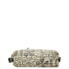 シャネル アイコンプリント クローバー ワンショルダーバッグ ハンドバッグ ベージュ ブラック ツイード レザー レディース CHANEL 【中古】