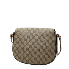 グッチ GGスプリーム 斜め掛け ショルダーバッグ 432150 ベージュ ブラウン PVC レザー レディース GUCCI 【中古】