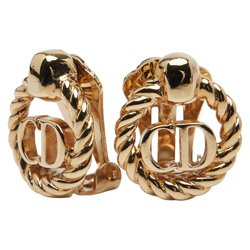 ディオール CDロゴ イヤリング ゴールド メッキ レディース Dior 【中古】