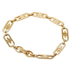 ジバンシー ロゴ ブレスレット ゴールド メッキ レディース Givenchy 【中古】
