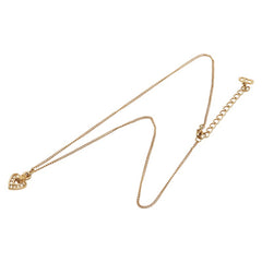ディオール ハートモチーフ ラインストーン ネックレス ゴールド メッキ レディース Dior 【中古】