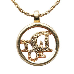 ディオール ロゴ ネックレス ゴールド メッキ レディース Dior 【中古】