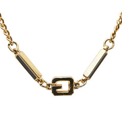 ジバンシー Gマーク ネックレス ゴールド ブラック メッキ レディース Givenchy 【中古】