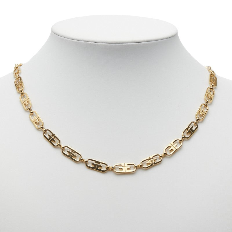 ジバンシー ロゴ ネックレス ゴールド メッキ メンズ Givenchy 【中古】