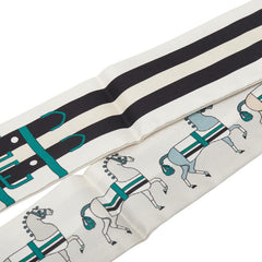 エルメス ツイリー Rocabar スカーフ ホワイト マルチカラー レディース HERMES 【中古】