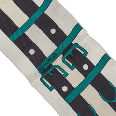 エルメス ツイリー Rocabar スカーフ ホワイト マルチカラー レディース HERMES 【中古】