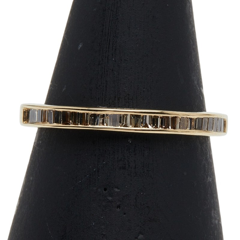 K18 ゴールド ダイヤ0.50ct エタニティリング 指輪 レディース 13号 【中古】