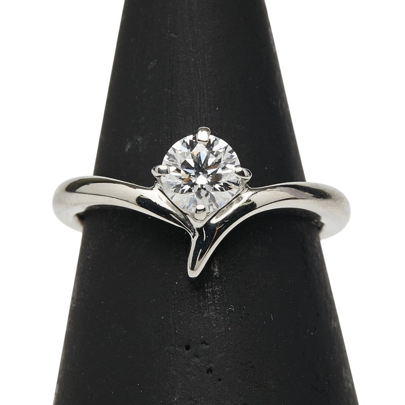 Pt900 プラチナ ダイヤ0.538ct 1P リング 指輪 レディース 11号 【中古】