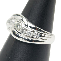 Pt850 プラチナ ダイヤ0.54ct リング 指輪 レディース 11.5号 【中古】