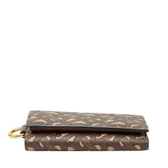 バーバリー TBモノグラム 三つ折り財布 ブラウン マルチカラー PVC レザー レディース BURBERRY 【中古】