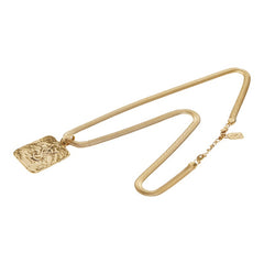 サンローラン ロゴプレート チェーン ネックレス ゴールド メッキ レディース SAINT LAURENT 【中古】