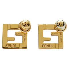 フェンディ フォーエバー ピアス ゴールド ブラウン メッキ レディース FENDI 【中古】