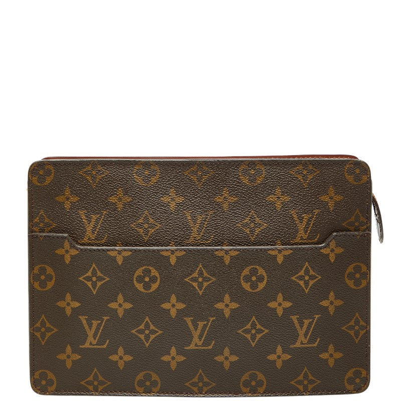 ルイ ヴィトン モノグラム ポシェット オム クラッチバッグ セカンドバッグ M51795 ブラウン PVC レディース LOUIS VUITTON 【中古】