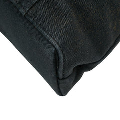 エルメス トロカホリゾンタルMM トートバッグ ハンドバッグ ブラック ブラウン キャンバス レザー レディース HERMES 【中古】