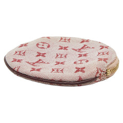 ルイ ヴィトン モノグラムミニ ポルトモネ ロン コインケース M92462 スリーズ レッド キャンバス レザー レディース LOUIS VUITTON 【中古】