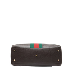 グッチ シェリーライン ボストンバッグ ショルダーバッグ 2WAY 409022 ブラウン レザー レディース GUCCI 【中古】