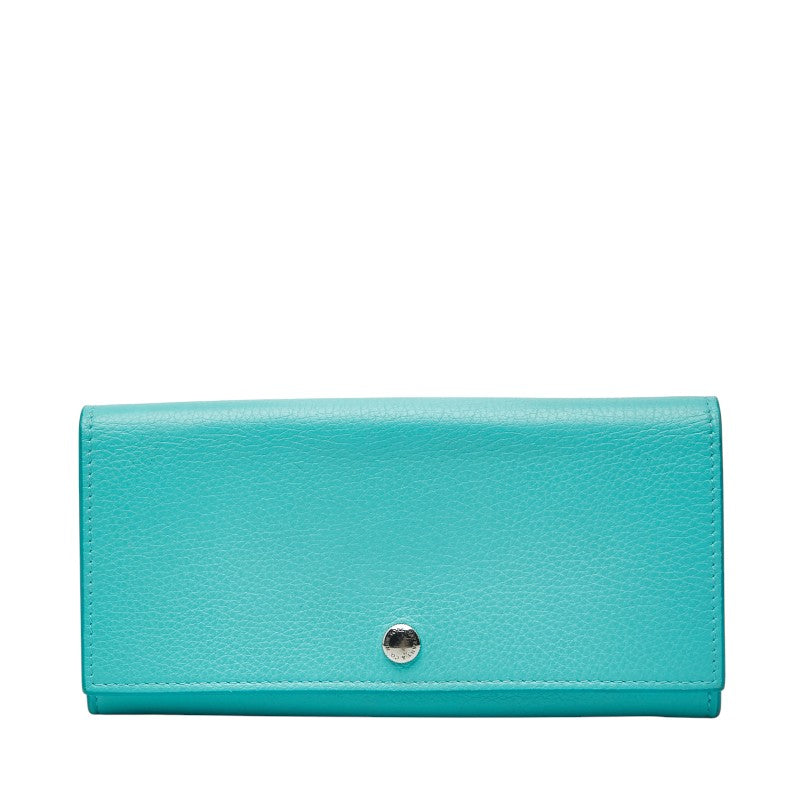 ティファニー コンチネンタル 長財布 ティファニーブルー レザー レディース TIFFANY&Co. 【中古】
