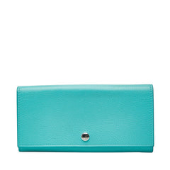 ティファニー コンチネンタル 長財布 ティファニーブルー レザー レディース TIFFANY&Co. 【中古】