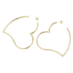 K18YG イエローゴールド ハートモチーフ スタッドピアス レディース 【中古】