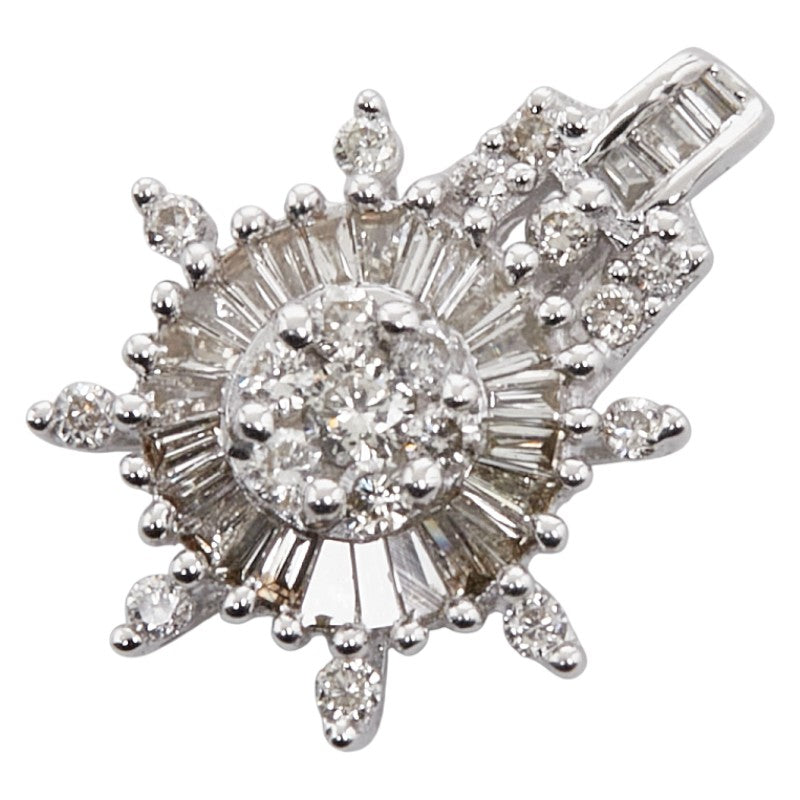 K18WG ホワイトゴールド ダイヤ0.29ct ペンダントトップ レディース 【中古】