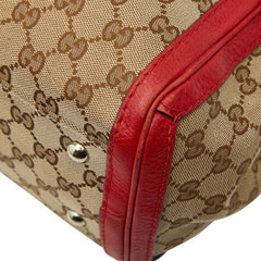 グッチ GGキャンバス バンブー タッセル トートバッグ 269945 ベージュ レッド キャンバス レザー レディース GUCCI 【中古】