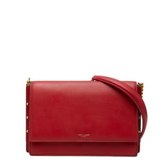 サンローラン ゾエ チェーンショルダーバッグ 513667 レッド レザー レディース SAINT LAURENT 【中古】