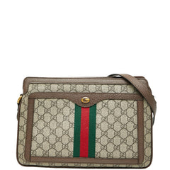 グッチ GGスプリーム シェリーライン 斜め掛け ショルダーバッグ 523534 ベージュ マルチカラー PVC レザー レディース GUCCI 【中古】