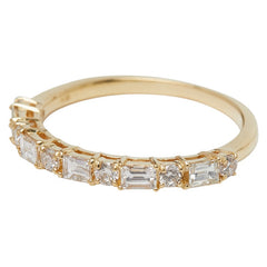 K18YG イエローゴールド ダイヤ0.40ct リング 指輪 レディース 7号 【中古】
