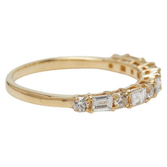 K18YG イエローゴールド ダイヤ0.40ct リング 指輪 レディース 7号 【中古】