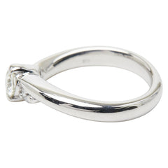 K18WG ホワイトゴールド ダイヤ0.24ct ダイヤ0.09ct リング 指輪 レディース 6号 【中古】