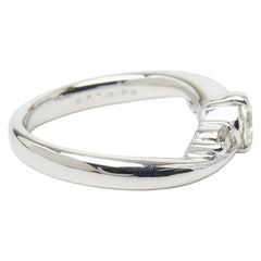 K18WG ホワイトゴールド ダイヤ0.24ct ダイヤ0.09ct リング 指輪 レディース 6号 【中古】