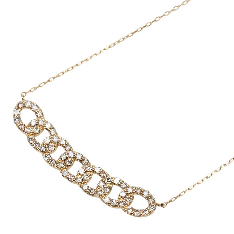 K18YG イエローゴールド ダイヤ0.60ct ネックレス レディース 【中古】