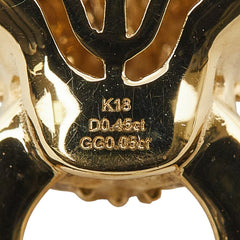 K18YG イエローゴールド ダイヤ　0.45ct グリーンガーネット0.05ct パンサーモチーフ ペンダント ネックレス レディース 【中古】