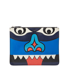 ジバンシー クラッチバッグ ブルー レッド ホワイト レザー レディース Givenchy 【中古】