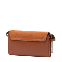 クロエ フェイ 斜め掛け ショルダーバッグ ブラウン レザー スウェット レディース Chloe 【中古】
