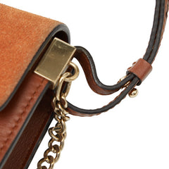 クロエ フェイ 斜め掛け ショルダーバッグ ブラウン レザー スウェット レディース Chloe 【中古】