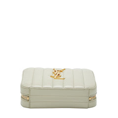 サンローラン ヴィッキー ウエストバッグ 557574 ホワイト レザー レディース SAINT LAURENT 【中古】