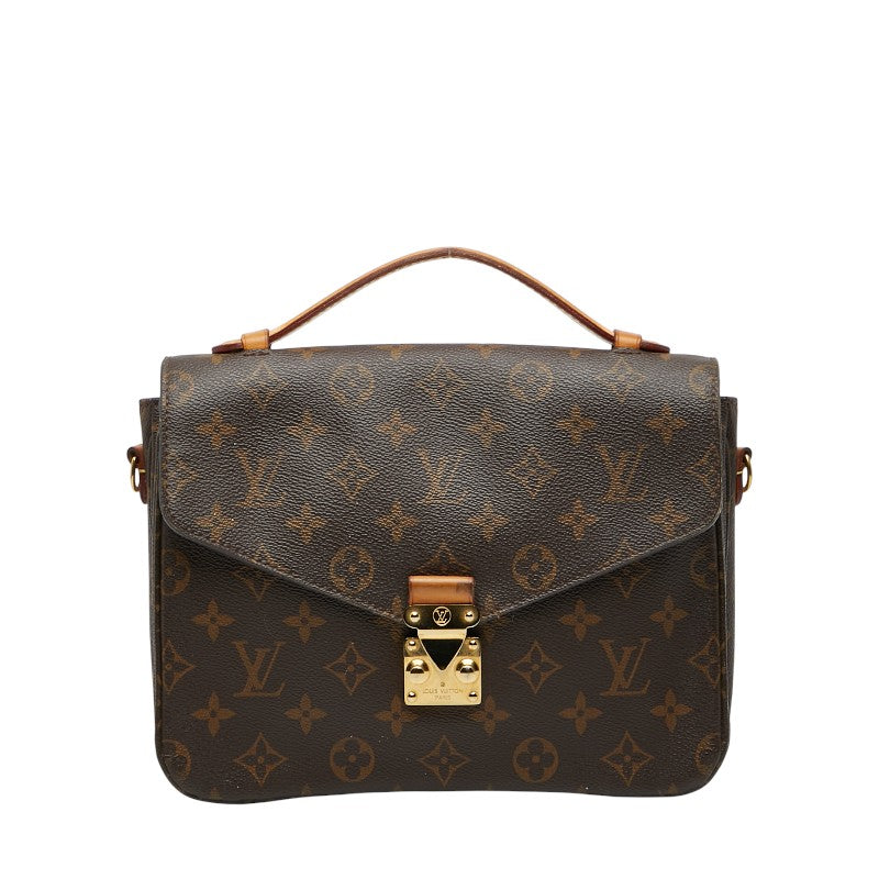 ルイ ヴィトン モノグラム ポシェット メティスMM ハンドバッグ M44875 ブラウン PVC レザー レディース LOUIS VUITTON 【中古】