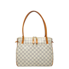 ルイ ヴィトン ダミエ アズール フィジェリPM ハンドバッグ N41176 ホワイト PVC レザー レディース LOUIS VUITTON 【中古】