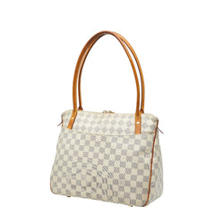 ルイ ヴィトン ダミエ アズール フィジェリPM ハンドバッグ N41176 ホワイト PVC レザー レディース LOUIS VUITTON 【中古】
