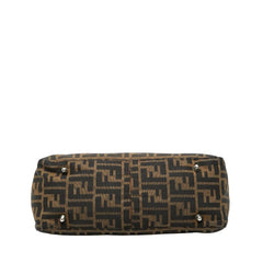 フェンディ ズッカ ハンドバッグ 26329 ブラウン キャンバス レザー レディース FENDI 【中古】
