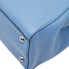 フェンディ プチトゥジュール ハンドバッグ ショルダーバッグ 2WAY 8BH253 ライトブルー レザー レディース FENDI 【中古】