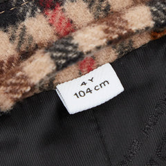 バーバリー TBロゴ チェック コート サイズ4Y 104cm ブラウン マルチカラー ウール キッズ BURBERRY 【中古】