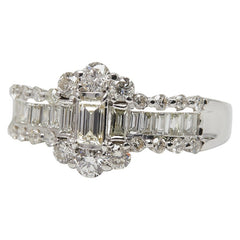 Pt900 プラチナ ダイヤ1.00ct リング 指輪 レディース 10号 【中古】