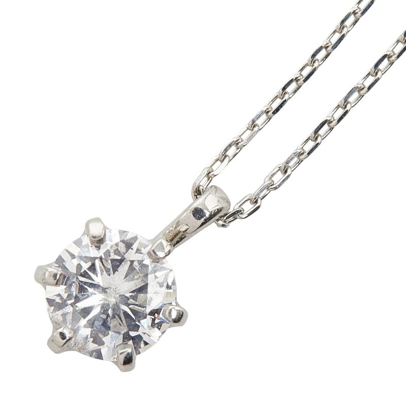 Pt900 プラチナ Pt850 プラチナ ダイヤ0.330ct プチネックレス レディース 【中古】