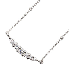 Pt900 プラチナ Pt850 プラチナ ダイヤ0.30ct ネックレス レディース 【中古】