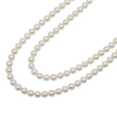 SV シルバー アコヤパール7~7.5mm ロングネックレス レディース 【中古】
